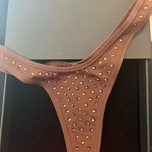 Swarovski skims rhinestone  thong